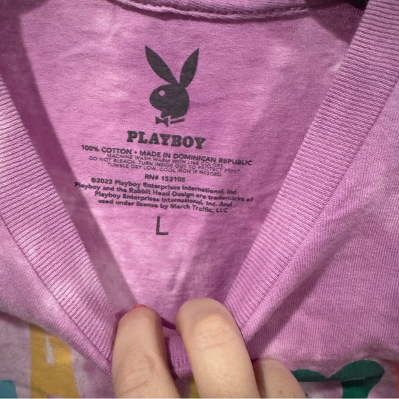 Playboy Tie-Dye Graphic T-Shirt | Size L |‎ NWT - Picture 3 of 4